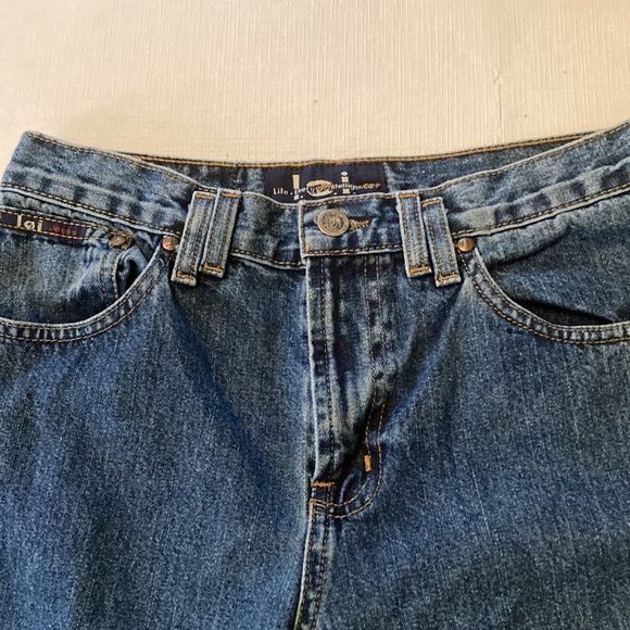 LEI Jeans High Waist Flared Leg Bell Bottom Blue Denim Jeans - Picture 14 of 16